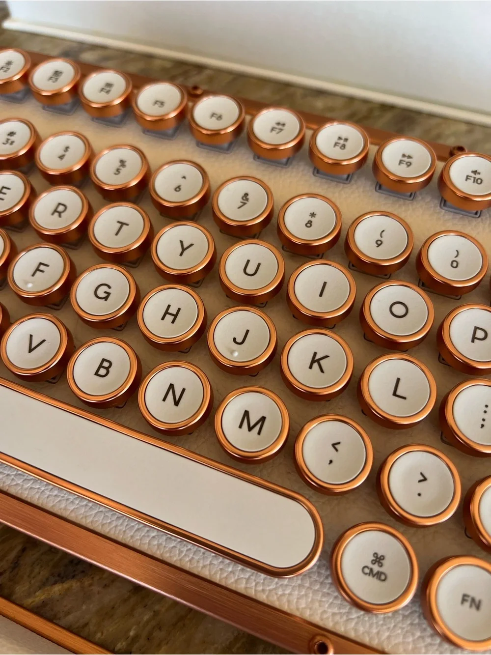 AZIO R.C.K. Vintage Typewriter Bluetooth/USB Backlit Mechanical Keyboard 